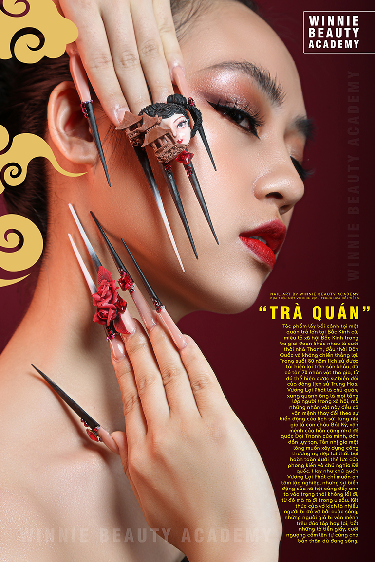 Sự kết hợp team Nail Art - Make up chuyên nghiệp lấy cảm hứng từ tinh hoa nghệ thuật Trung Hoa - bản hí kịch "Trà Quán"